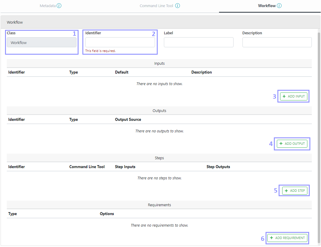 Editor Workflow Tab